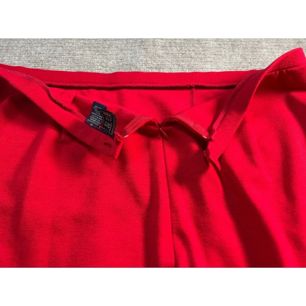 Laura Scott Woman Red Pencil Skirt‎ Plus 1X High Waisted Midi Back Vent 11707